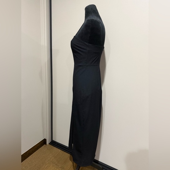 Zara Elegant Black Strapless Dress - Picture 4 of 7